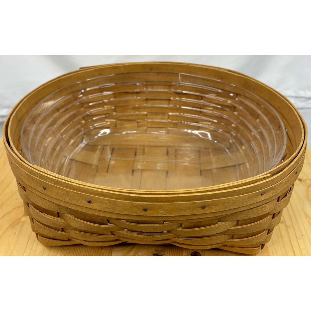 LONGABERGER 2003 Basket Small Catch-All Square Bottom Round Top With Insert - Picture 6 of 7